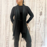 Solid Pashmina Long Scarf/Shawl