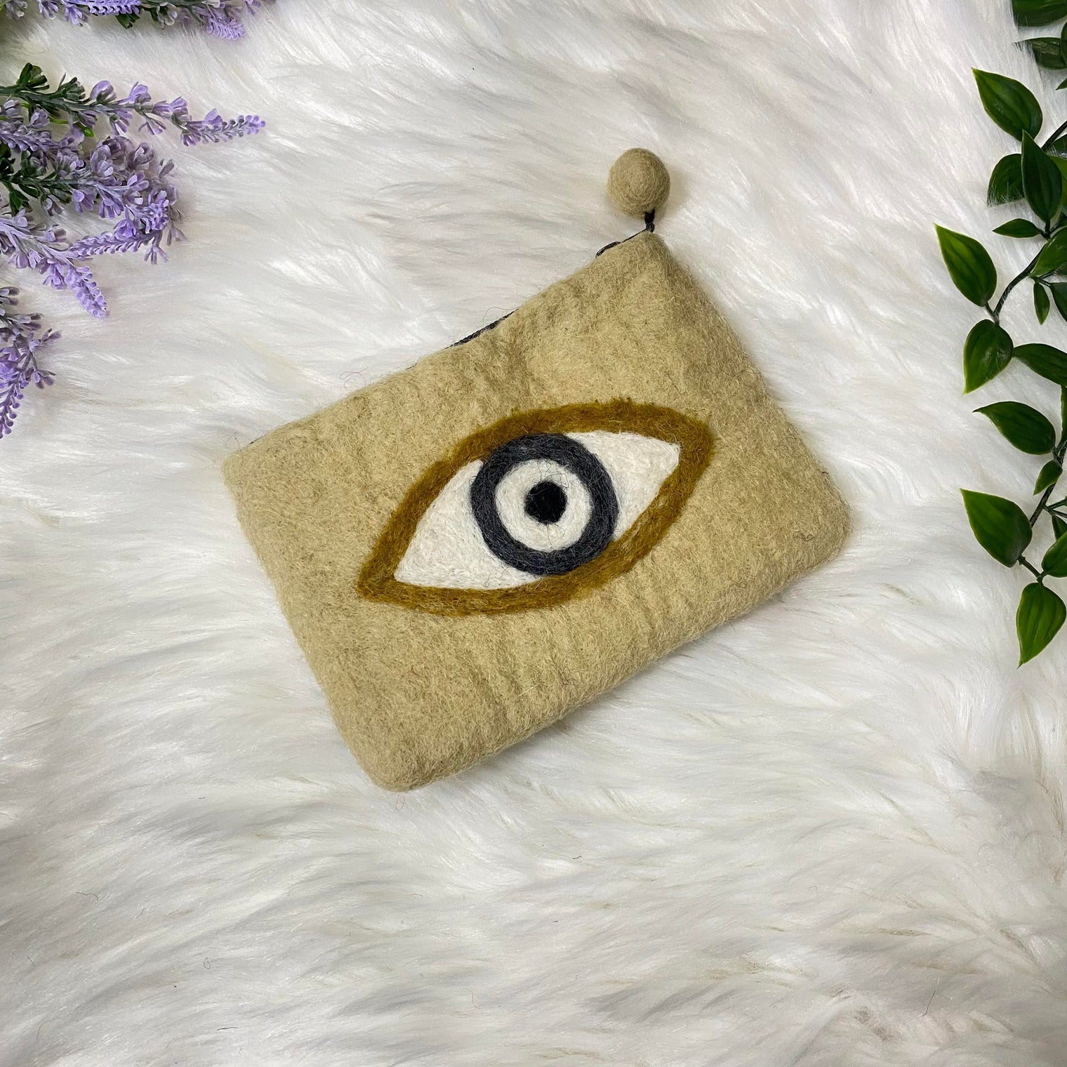 Evil Eye Felted Purse