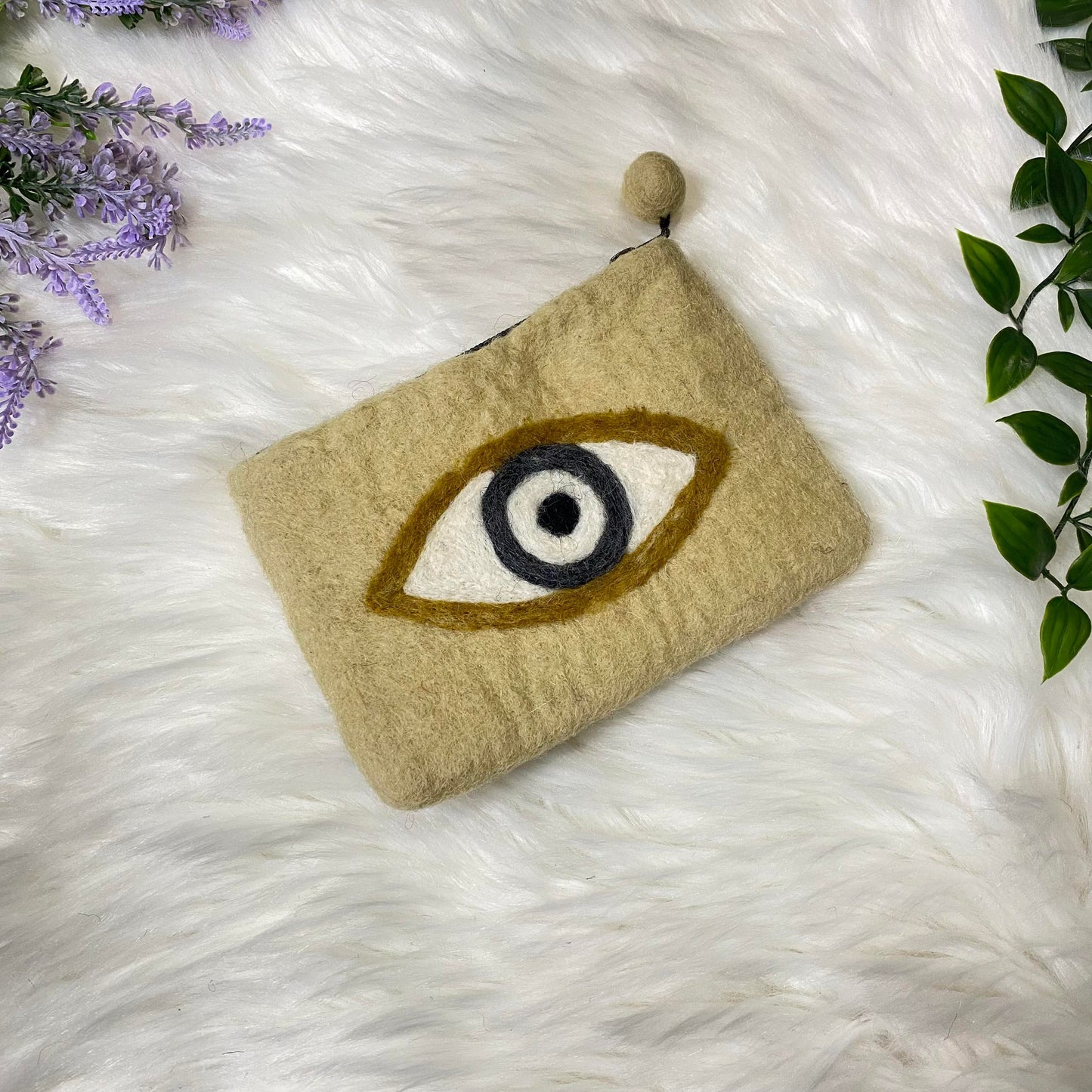 Small Felted Purse with Eye Designed