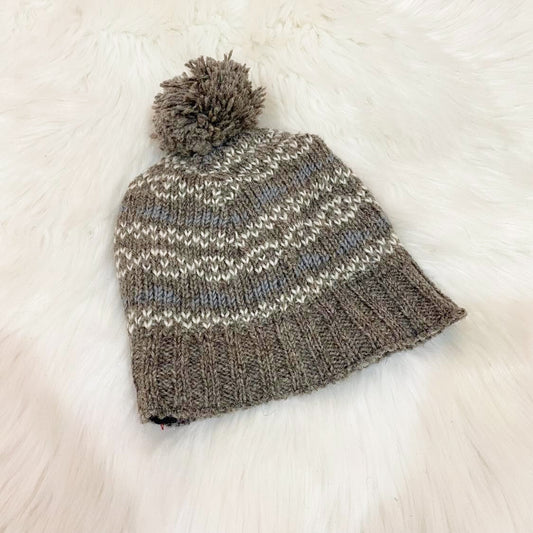 Hand Knit Winter Wool Unisex Bobble Hat