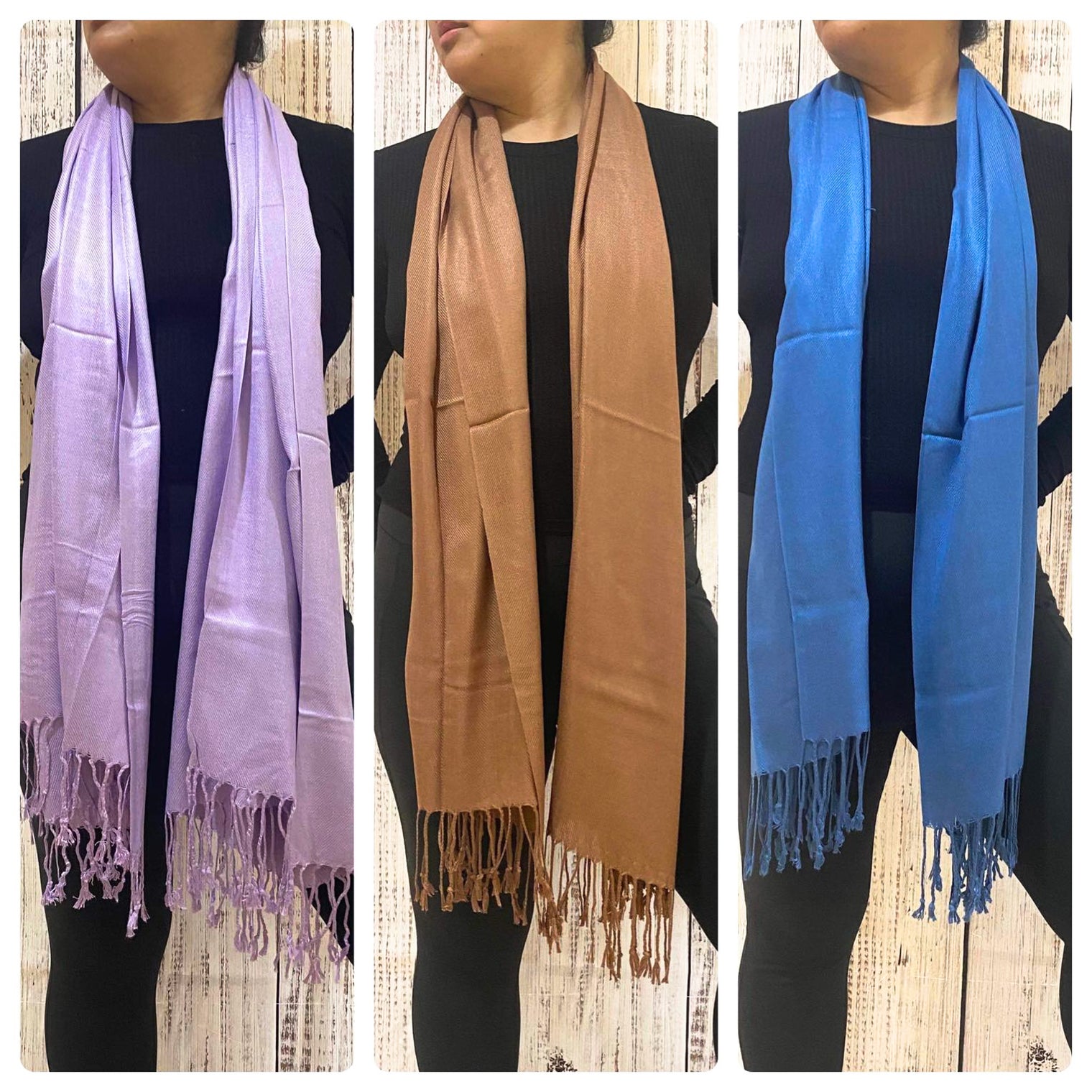 Solid Pashmina Long Scarf/Shawl