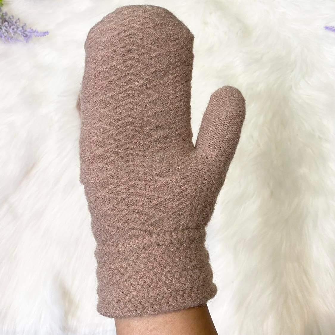 Women Winter Fleece Lined Thick Mittens