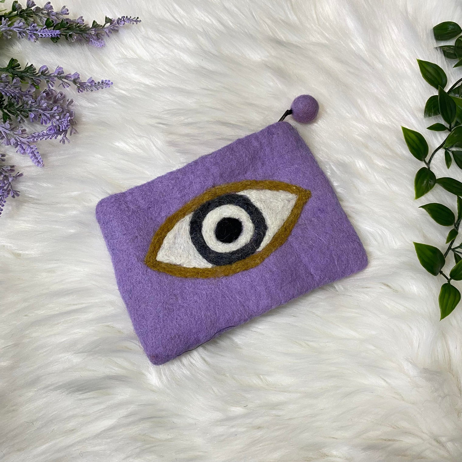 Evil Eye Felted Purse