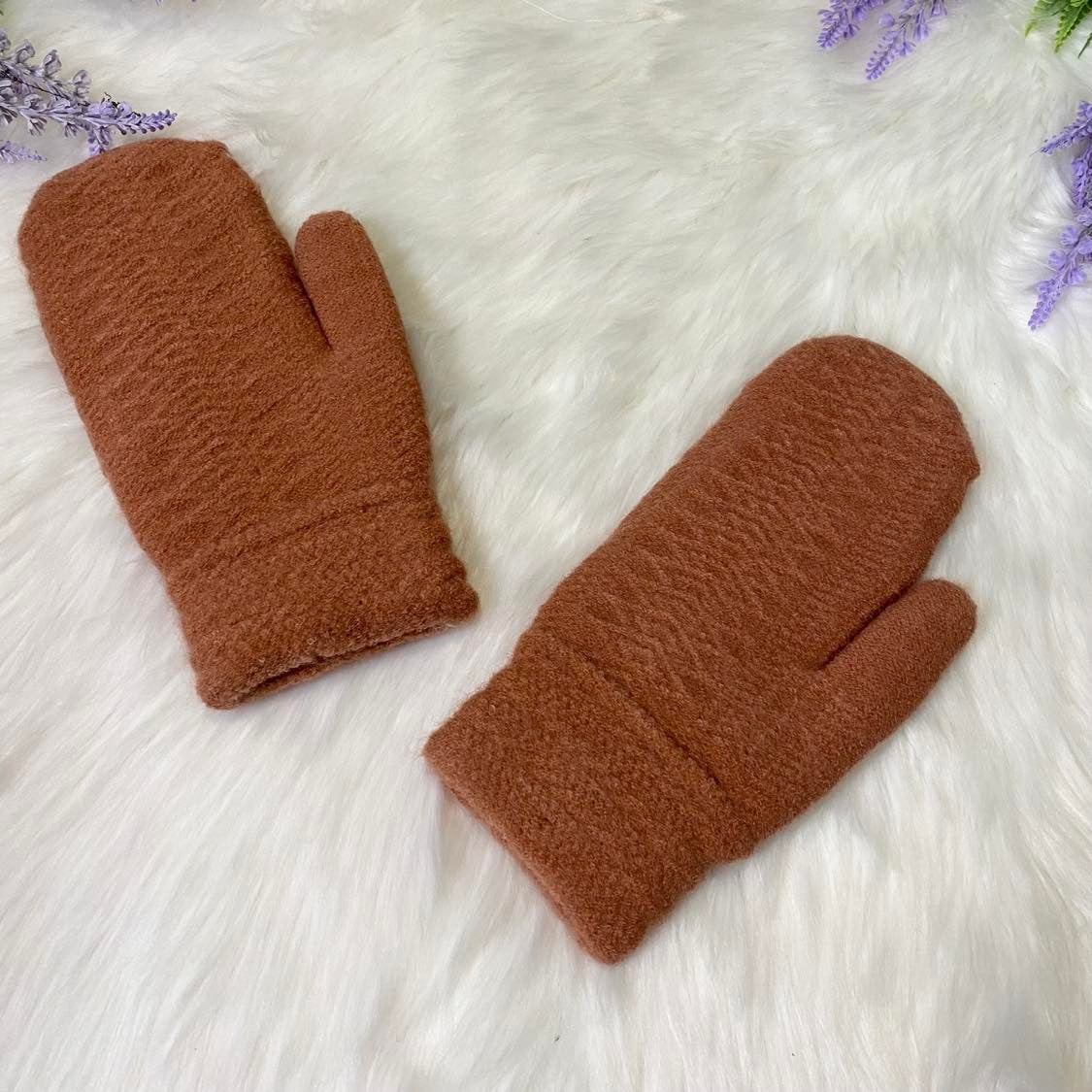 Women Winter Fleece Lined Thick Mittens