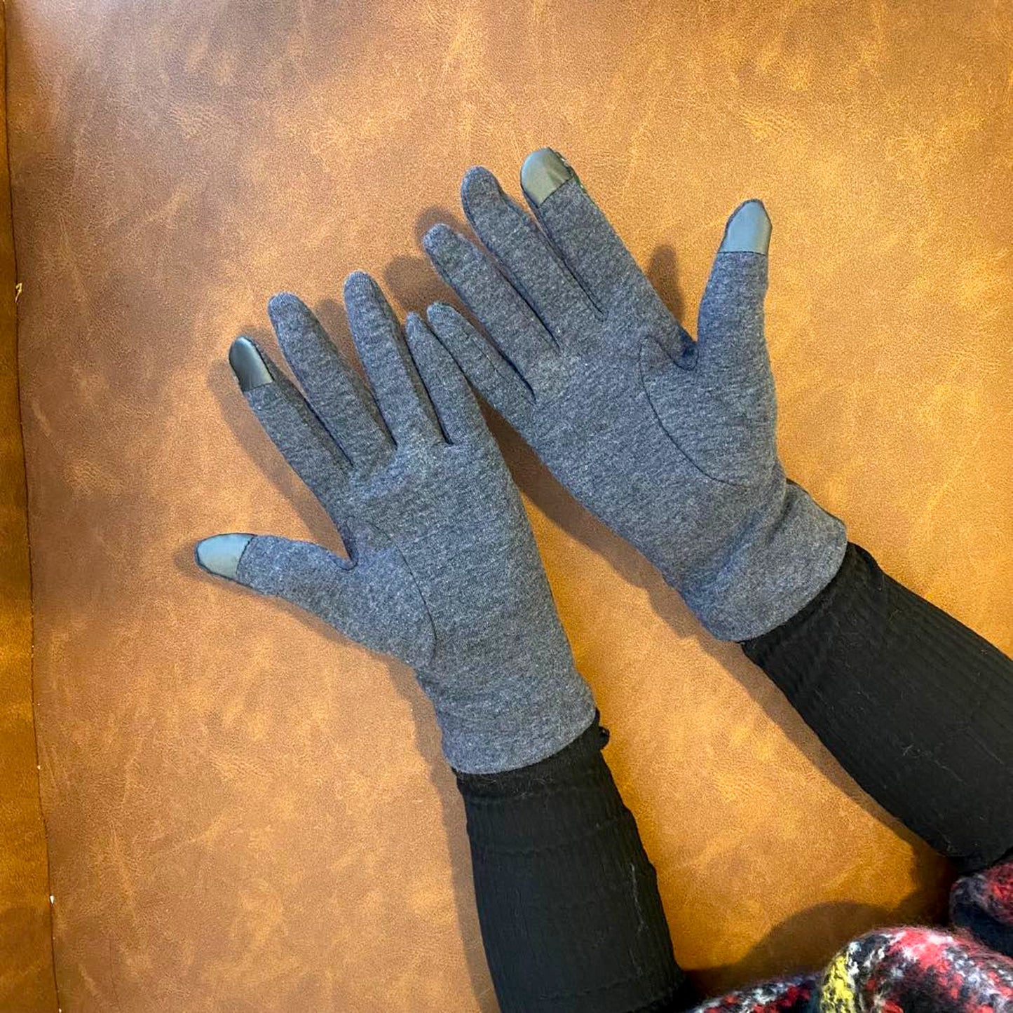 Plaid Touch Screen Texting Women Gloves