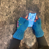 Himalayan Handknit Wool Fingerless Gloves/Hand Warmers