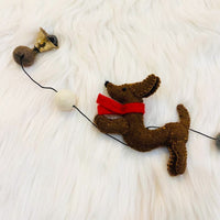 Felted Reindeer Hanging with Bells