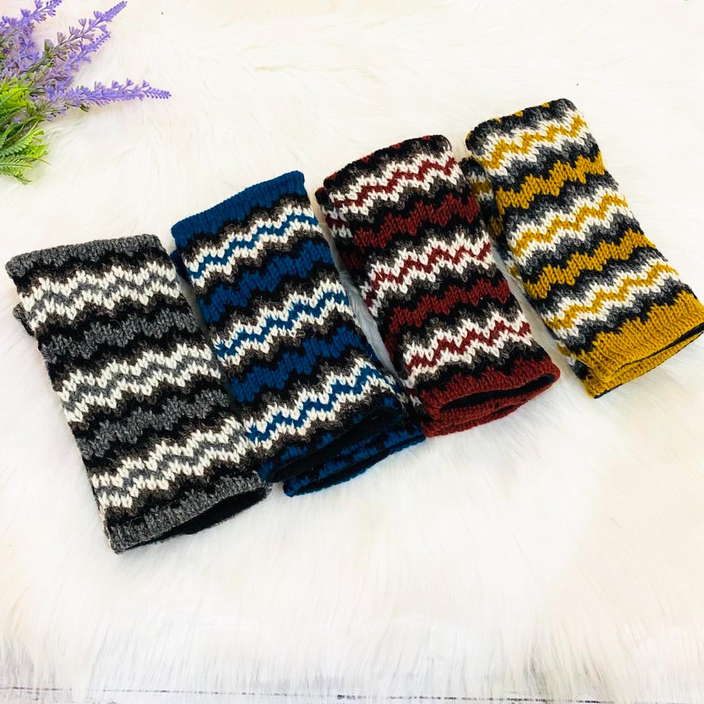 Merino Wool Winter Crochet  Handwarmers