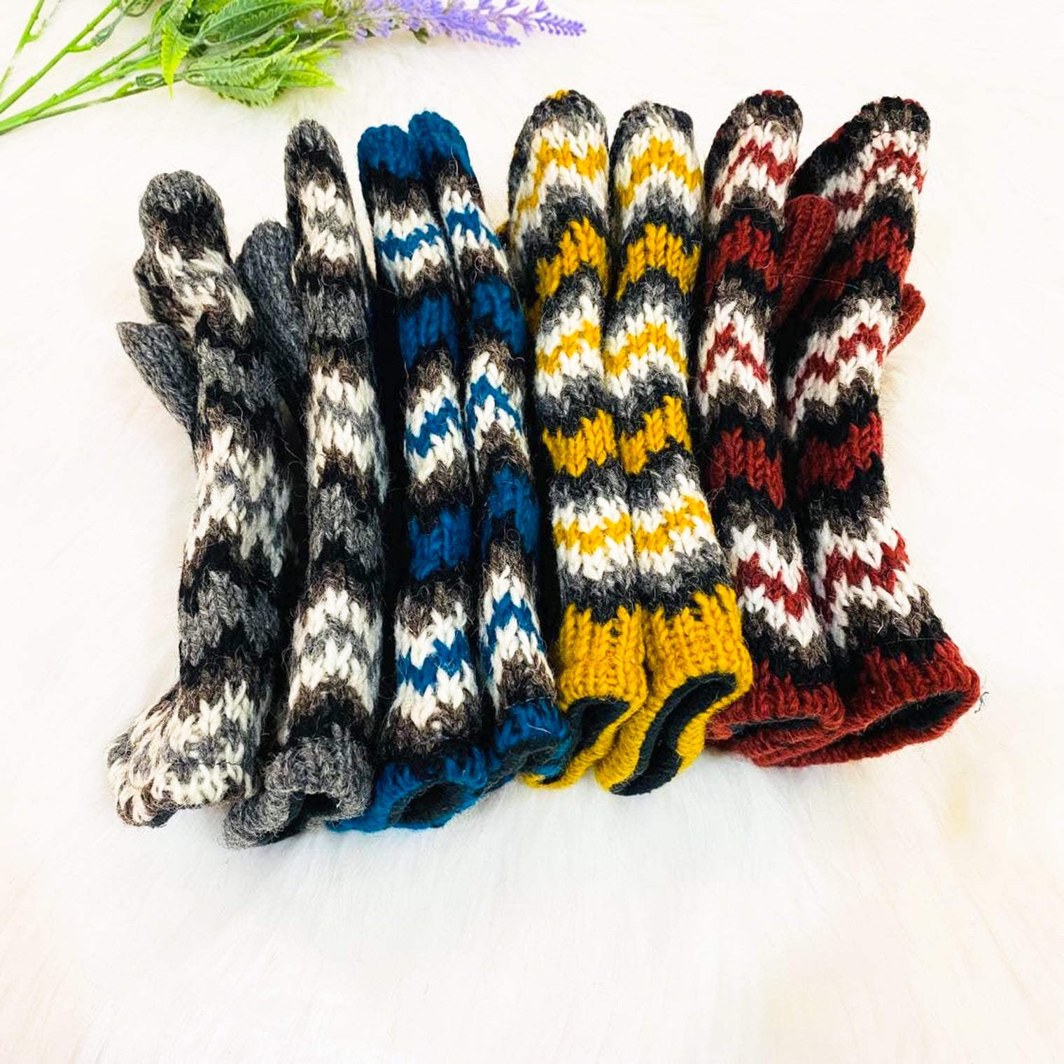Merino Wool Winter Crochet  Handwarmers