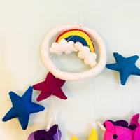 Unicorn Rainbow Felt Mobile