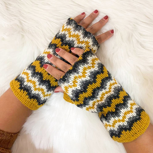 Merino Wool Winter Crochet  Handwarmers