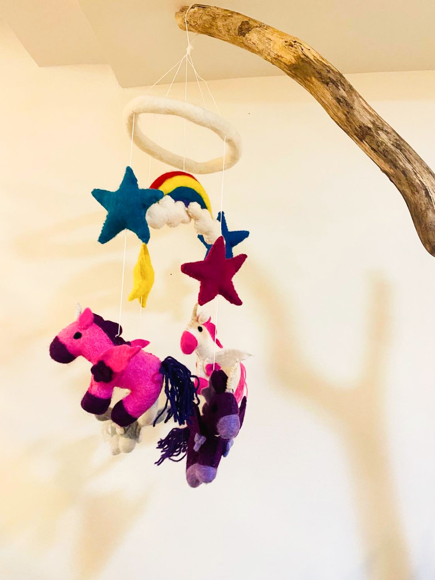 Unicorn Rainbow Felt Mobile