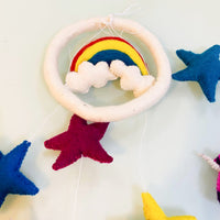 Unicorn Rainbow Felt Mobile