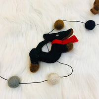 Felted Reindeer Hanging with Bells