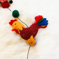 Felt Farm Animal Garland with Bells