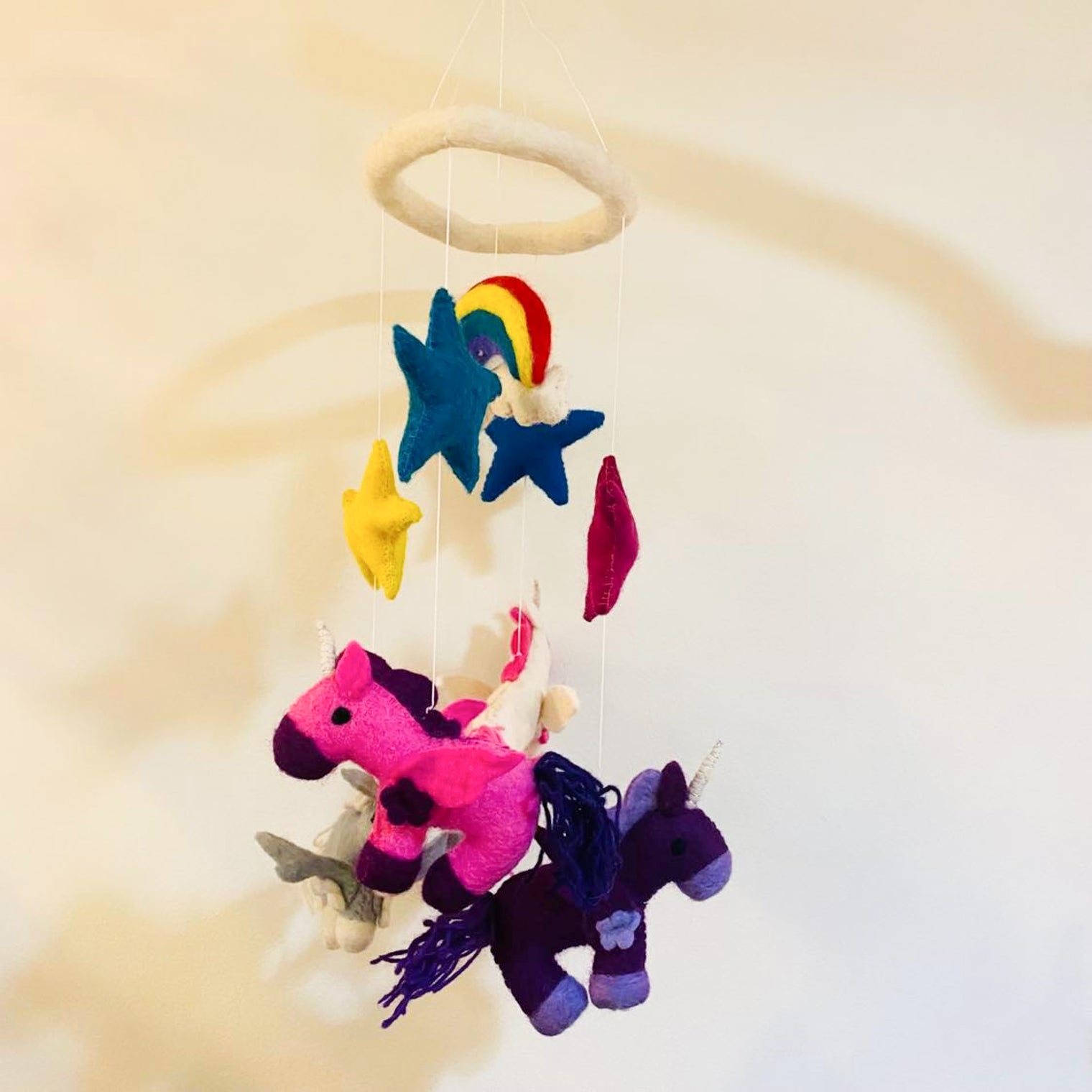 Unicorn Rainbow Felt Mobile