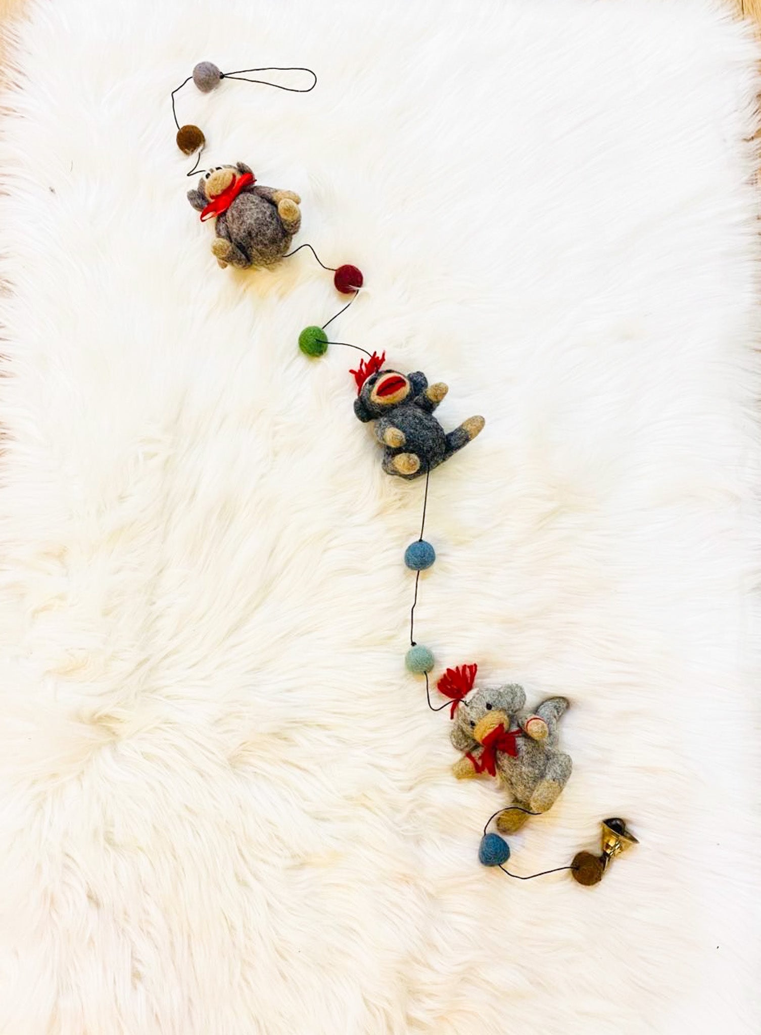 Felted Sock Monkey Hanging