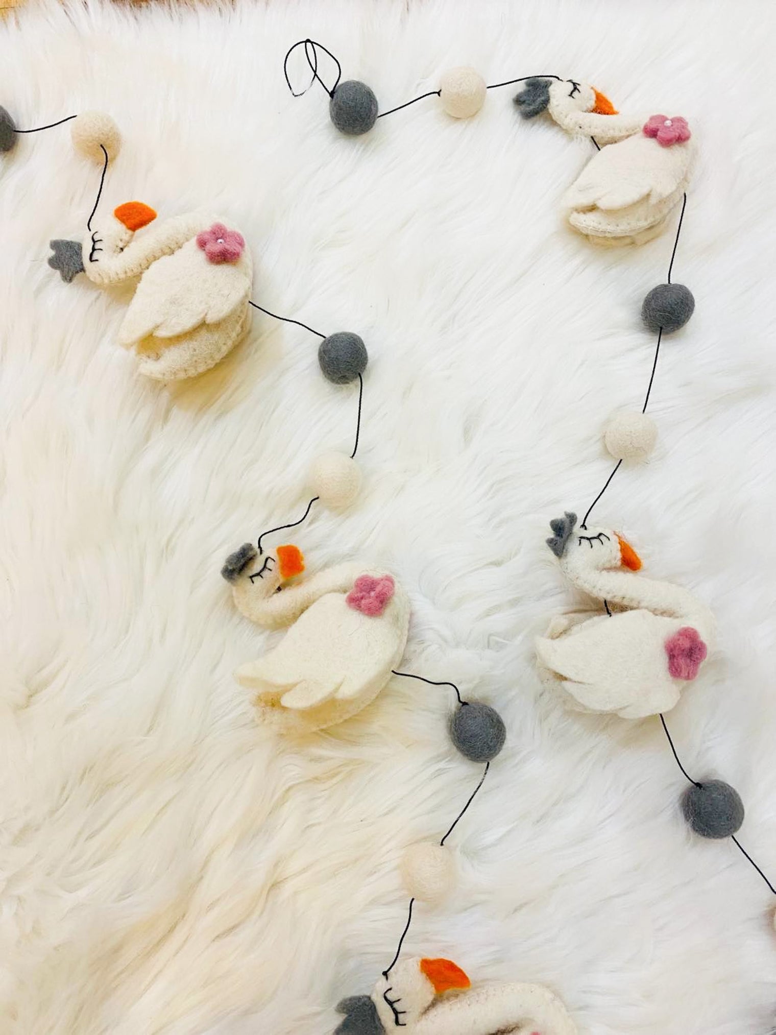 Ostrich Felt Hanging with Bells