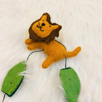Felted Animal Jungle Hanging with Bells