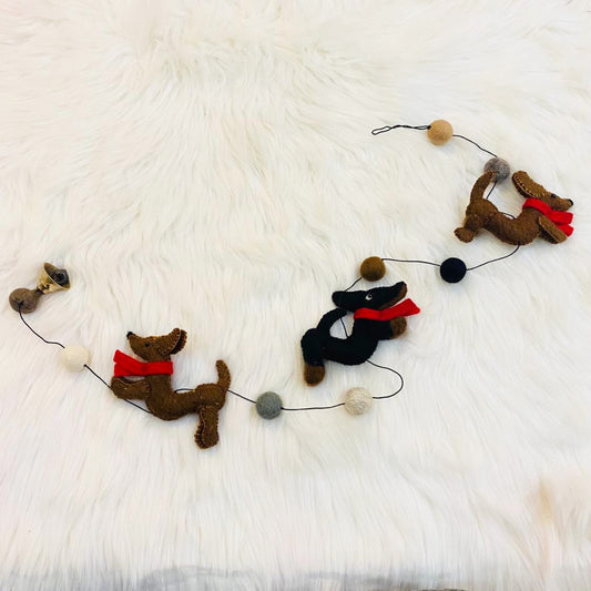 Felted Reindeer Hanging with Bells