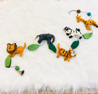 Felted Animal Jungle Hanging with Bells