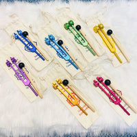 7 Chakra Tuning Fork Set with Individual Chakra Sign Bags and Mallet