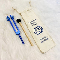 7 Chakra Tuning Fork Set with Individual Chakra Sign Bags and Mallet