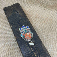 Hamsa Pendant, Hands of Fatima Necklace, Bohemian Jewelry, Protection Necklace, Turquoise Coral Lapis Lazuli Pendant , Gift for Him/Her,