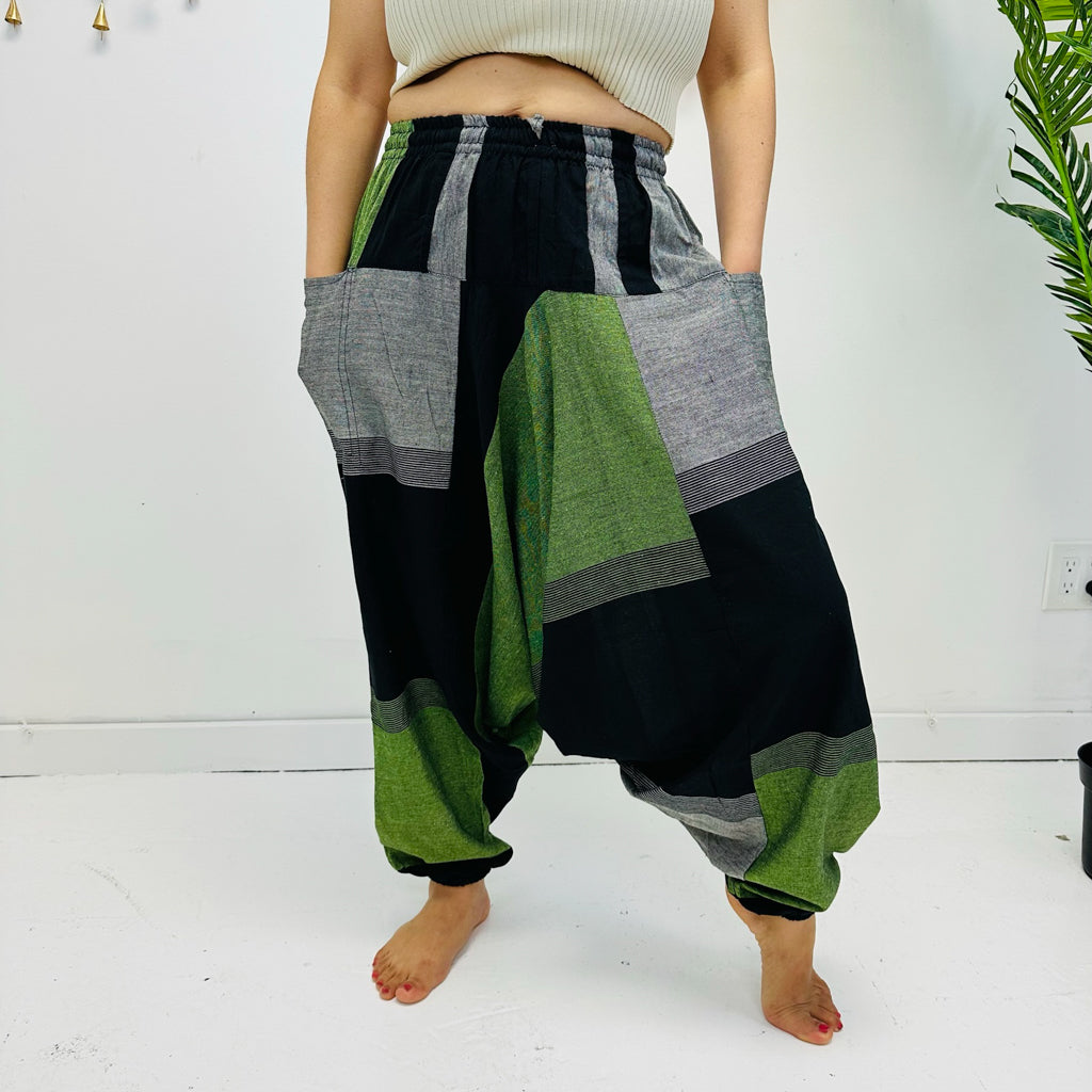 Unisex Organic Cotton Harem Pants with Pockets