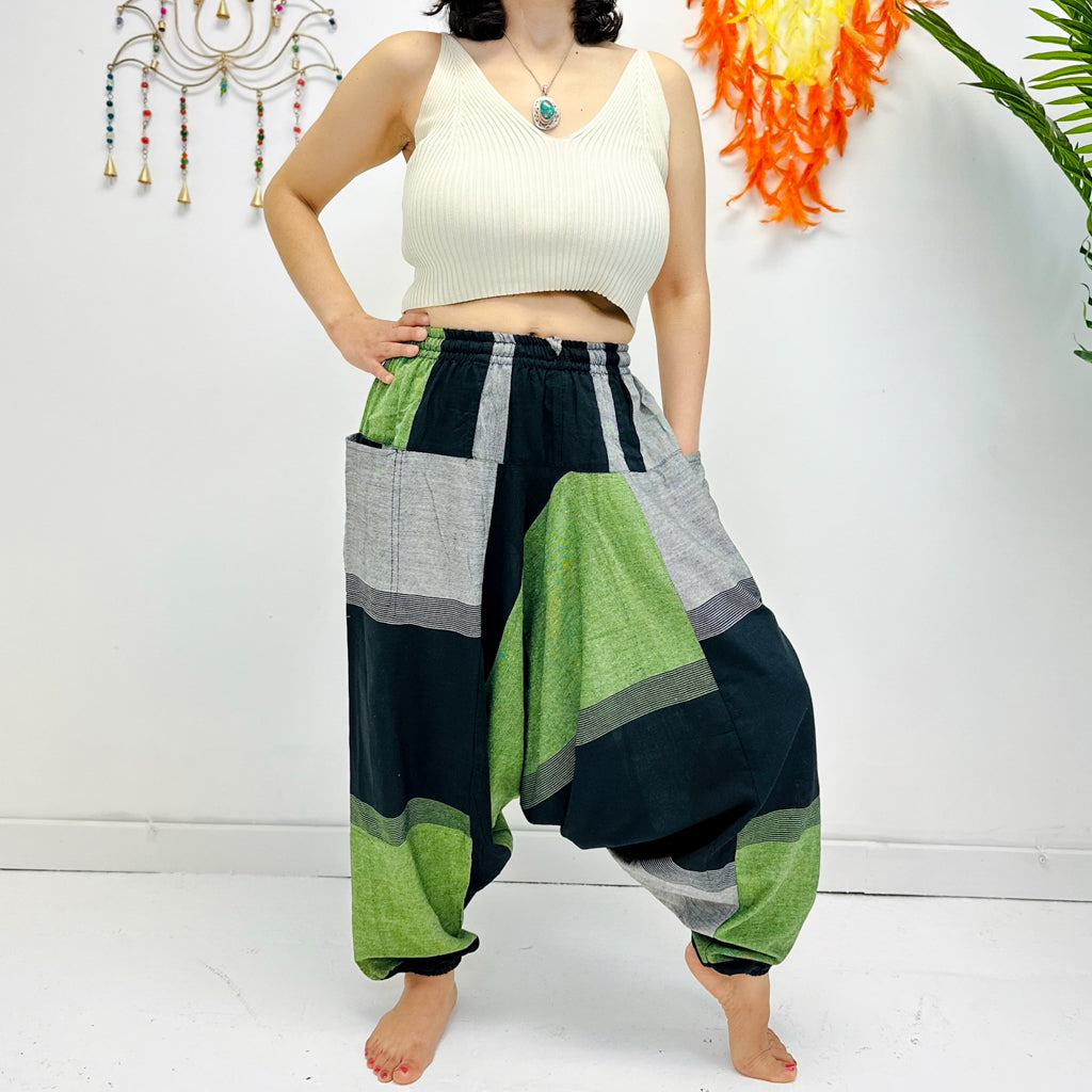 Unisex Organic Cotton Harem Pants with Pockets