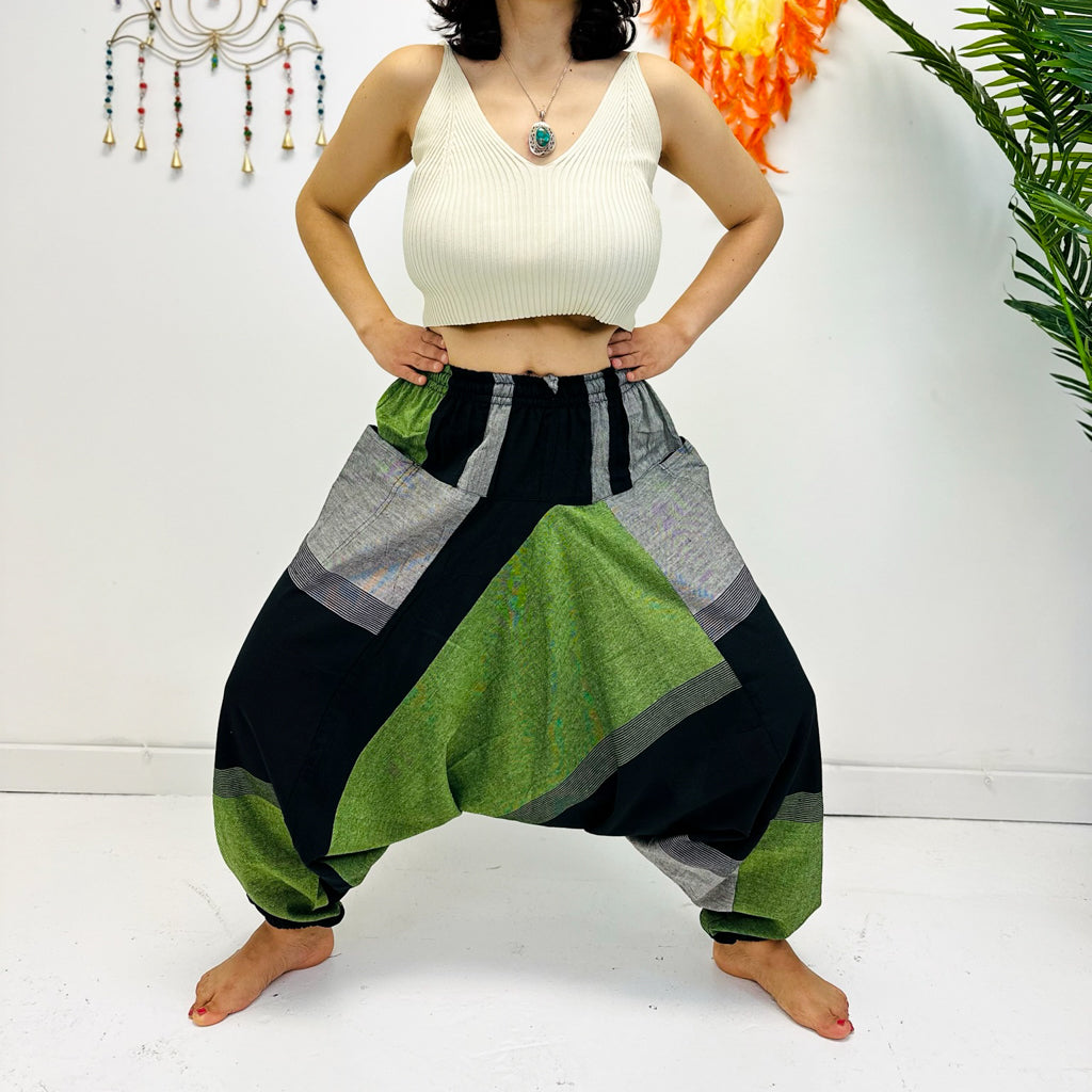 Unisex Organic Cotton Harem Pants with Pockets