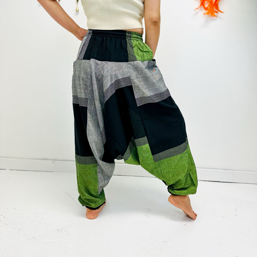 Unisex Organic Cotton Harem Pants with Pockets