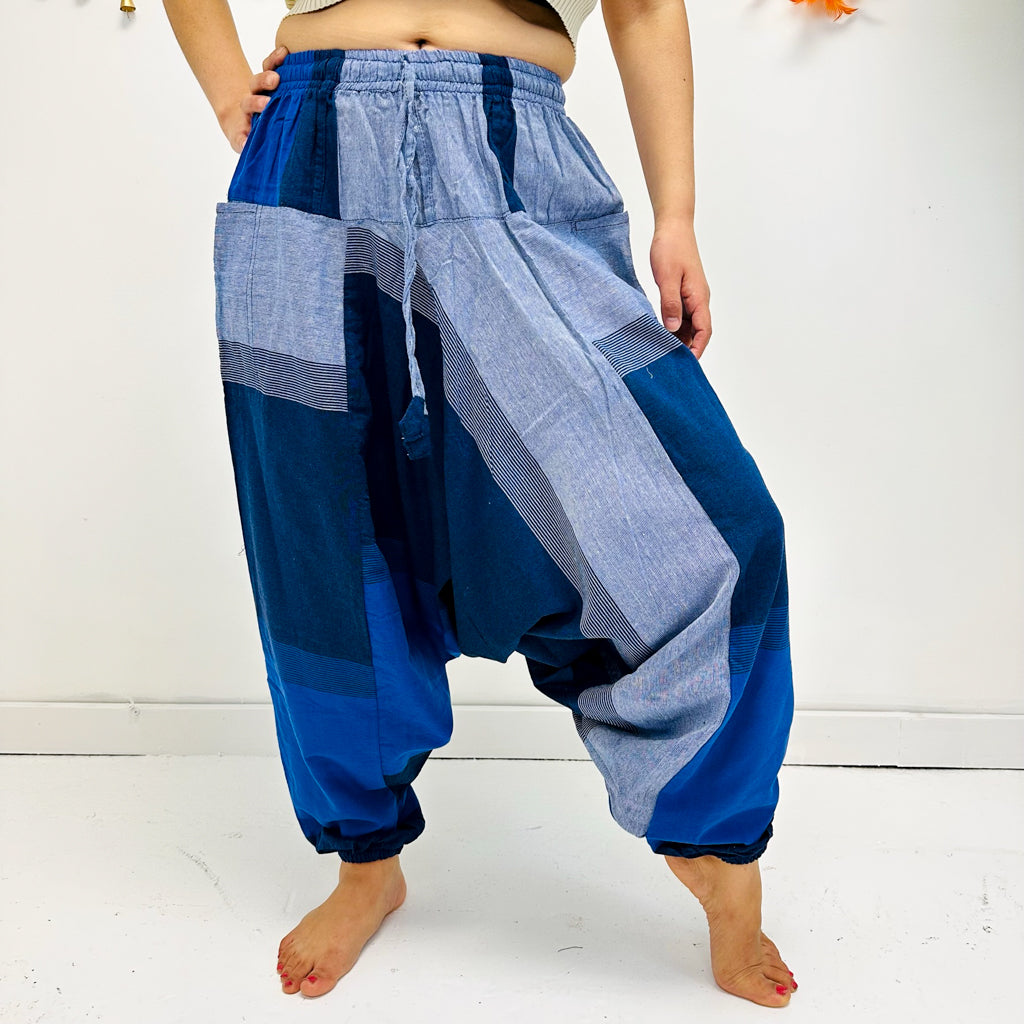 Unisex Organic Cotton Harem Pants with Pockets