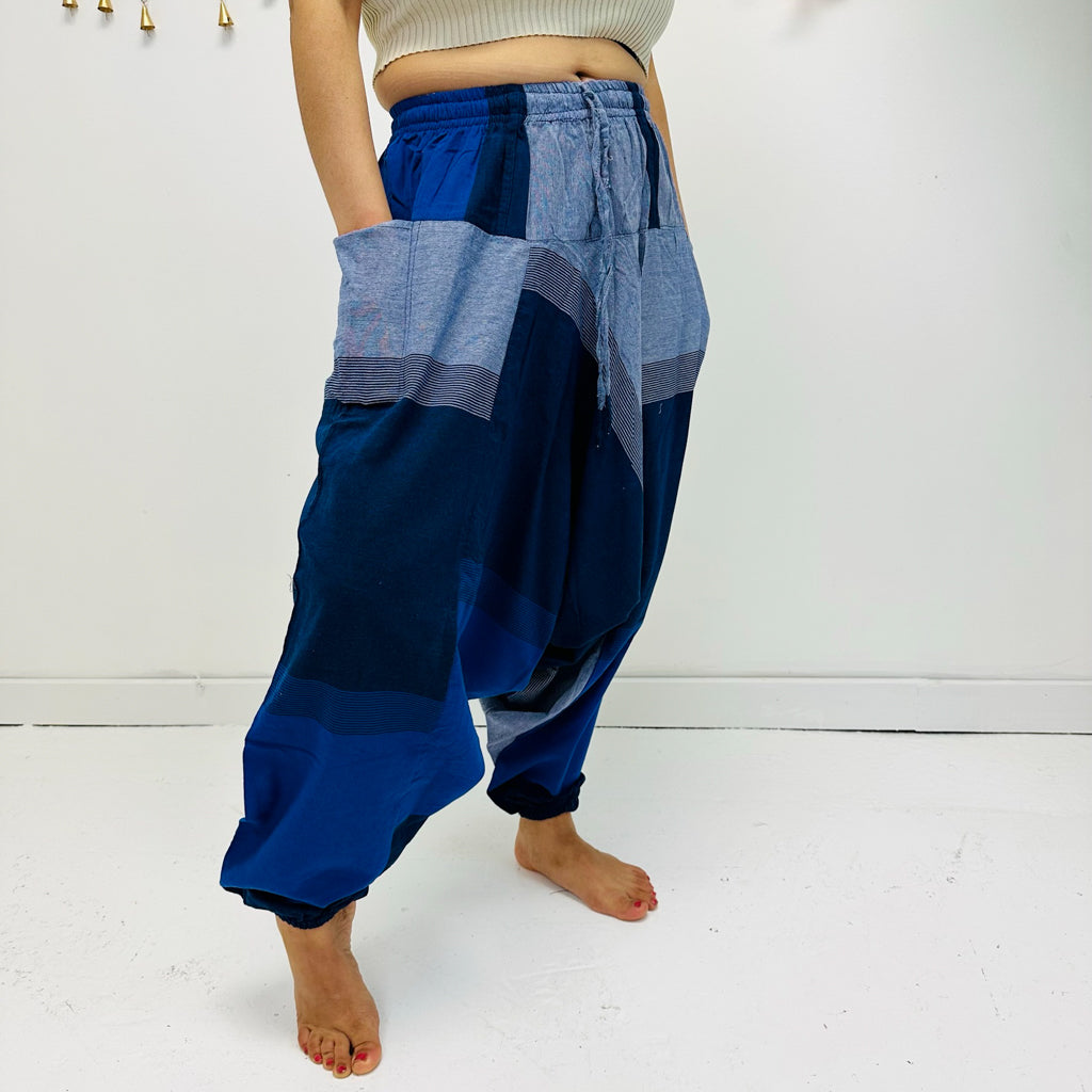 Unisex Organic Cotton Harem Pants with Pockets