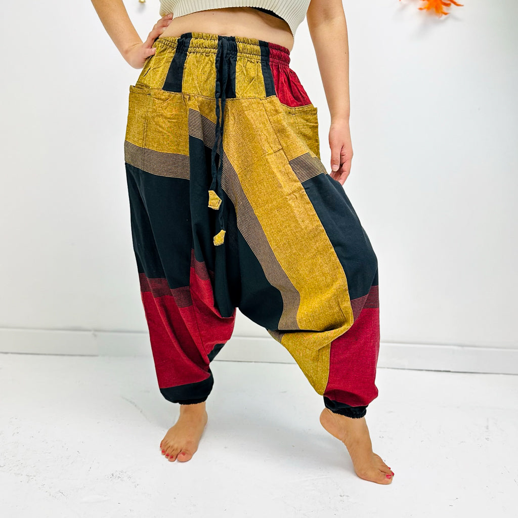 Unisex Organic Cotton Harem Pants with Pockets