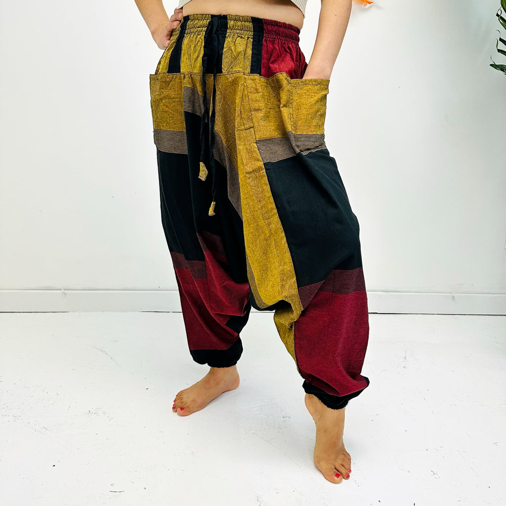 Unisex Organic Cotton Harem Pants with Pockets