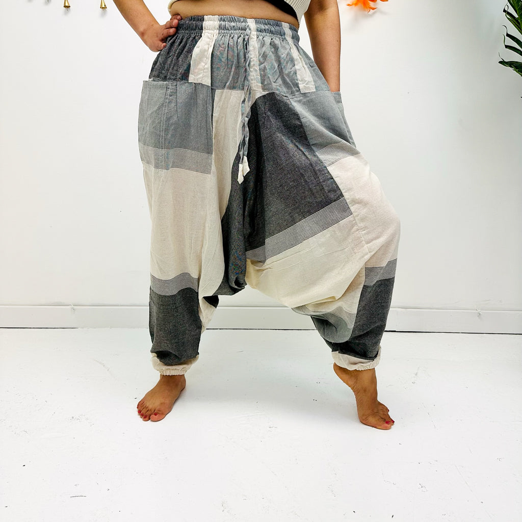 Unisex Organic Cotton Harem Pants with Pockets