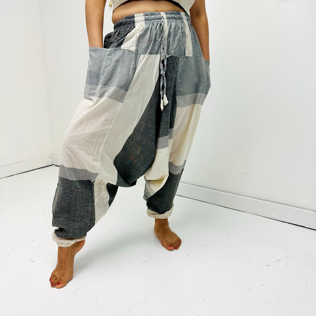 Unisex Organic Cotton Harem Pants with Pockets