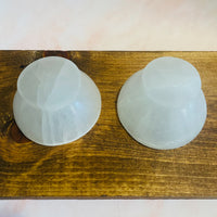 Selenite Bowl, Handmade Selenite Charging Bowl, Cleansing Bowl, Round Selenite Bowl, Charging Bowl with Base, Cleansing Crystals