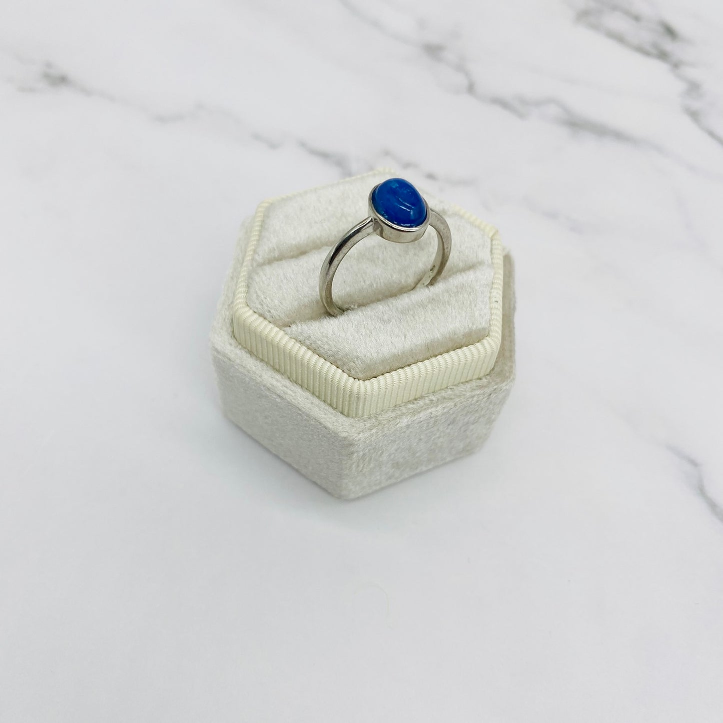 Lapis Lazuli Rings, Handmade Rings, Cute Blue Rings, Adjustable Ring, Stackable Ring, Gift Under 20, Gift For Her, Crystal Ring