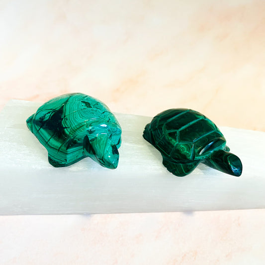 Malachite Crystal  Turtle, Genuine Crystal Turtle, Polished Gemstone Carvings, Good Luck Gifts, Handmade Decor, 2.4 x1.6 inch,Turtle Carving