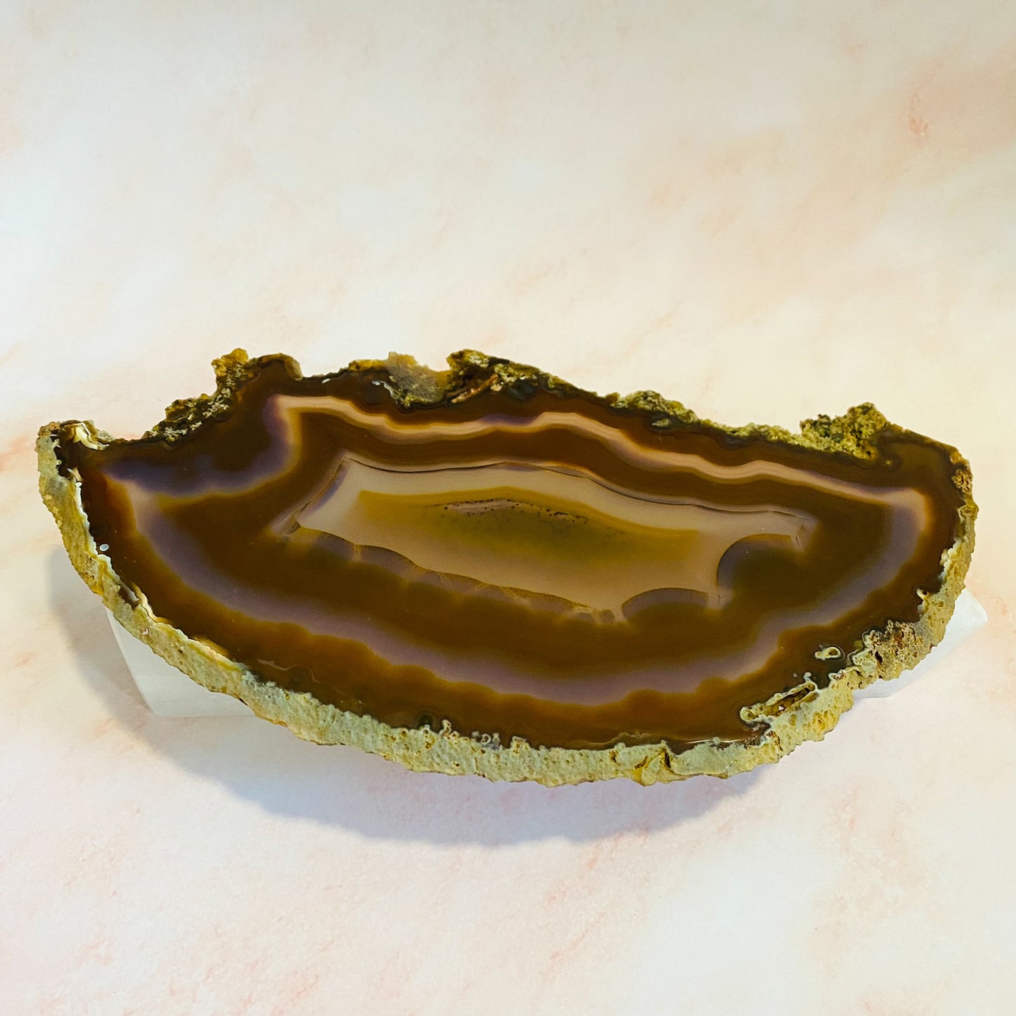 Agate Crystal, Raw Agate, Healing Crystal, Unique Agate Specimen, Grounding Crystal, 10" x 4.5" Natural Agate, Good Luck Crystal