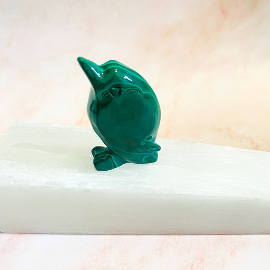 Malachite Dolphin Carvings, 2.3" Dolphin Crystal, Stone of Transformation, Crystal Carvings, Hand Carved Dolphin Decor