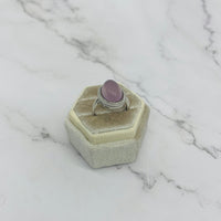 Rose Quartz Adjustable Ring, Handmade Ring, Crystal Ring, Chunky Crystal Ring, Stone Rings, Fashionable Crystal Rings, Adjustable Rings