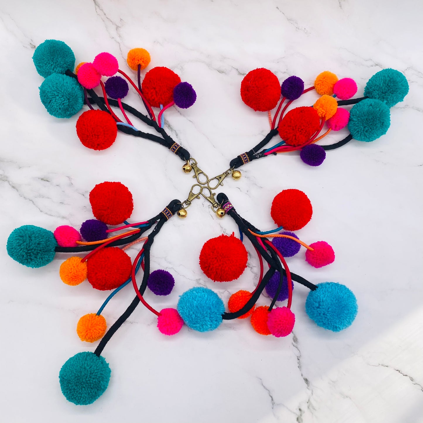 Pom Pom Keychain, Colorful Keychain, Handmade Keychain, Bag Accessories, Gift For Her, Soft Bag Hanging, Cute Key ring, Bag Charm