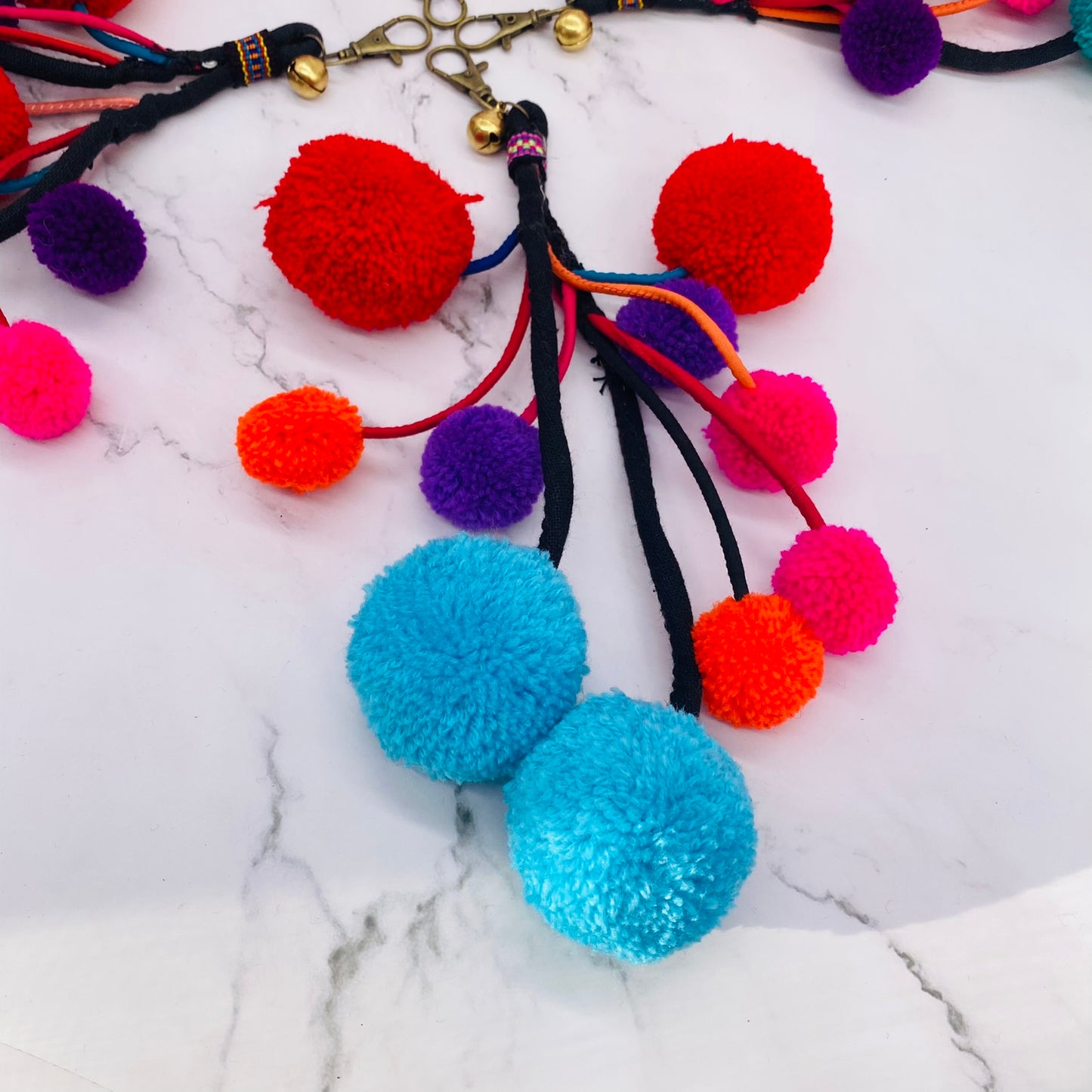 Pom Pom Decor Bag Charm Cute