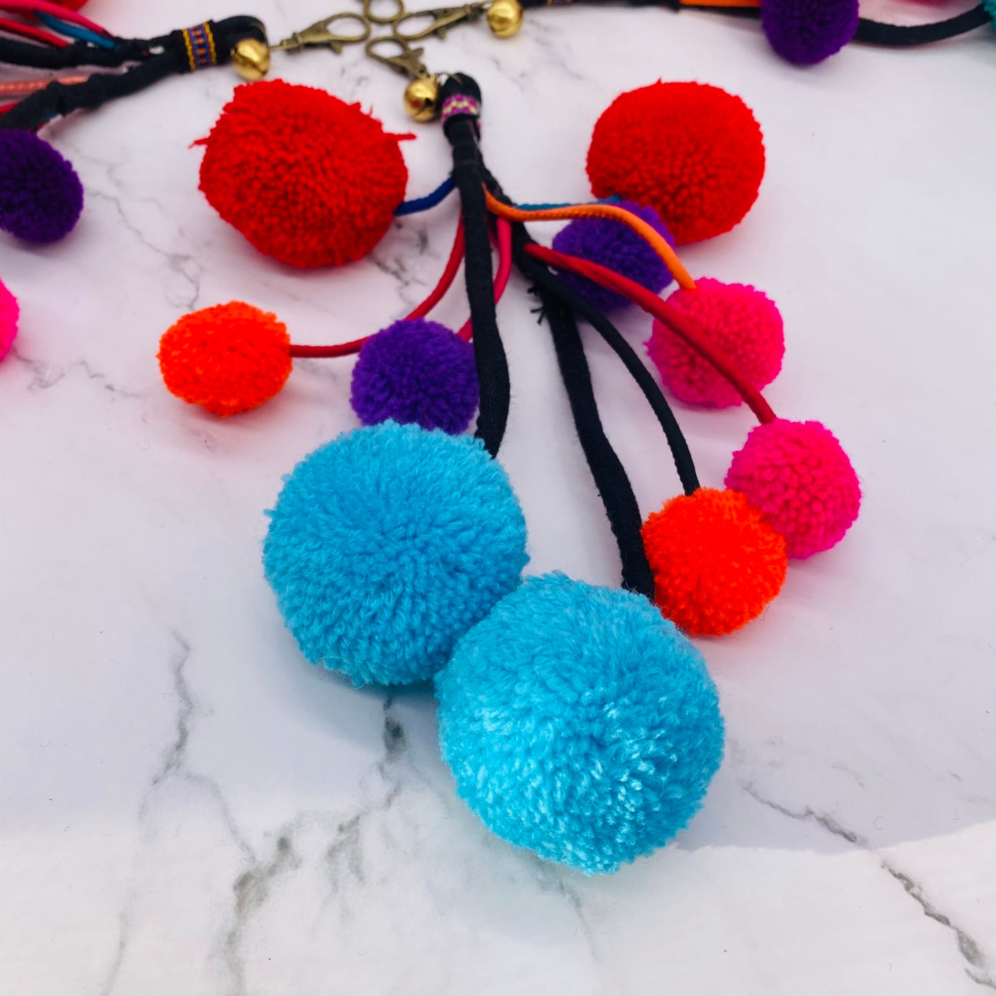 Pom Pom Keychain, Colorful Keychain, Handmade Keychain, Bag Accessories, Gift For Her, Soft Bag Hanging, Cute Key ring, Bag Charm