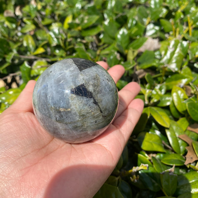 Labradorite Sphere Ball, Crystal Ball, Rainbow Infused  Labradorite Ball, Healing Crystal, 75 mm Polished Labradorite Transformation Crystal