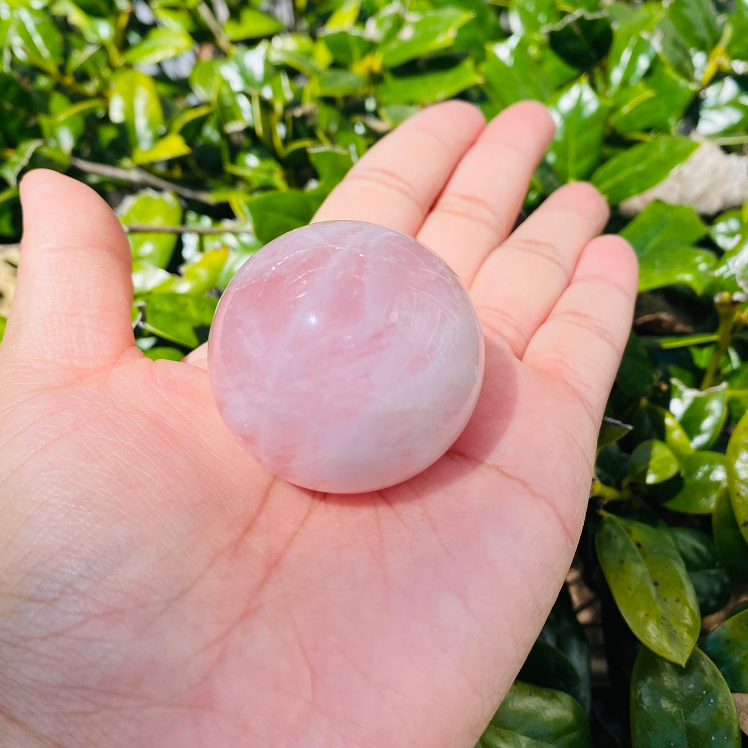 Rose Quartz Sphere, Crystal Ball, Stone for Self Love, Crystal for Friendship, Natural Rose Quartz Sphere, Stone for Love