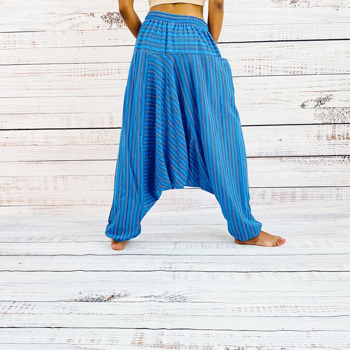 Unisex Low Crotch Gypsy Pants with Pockets